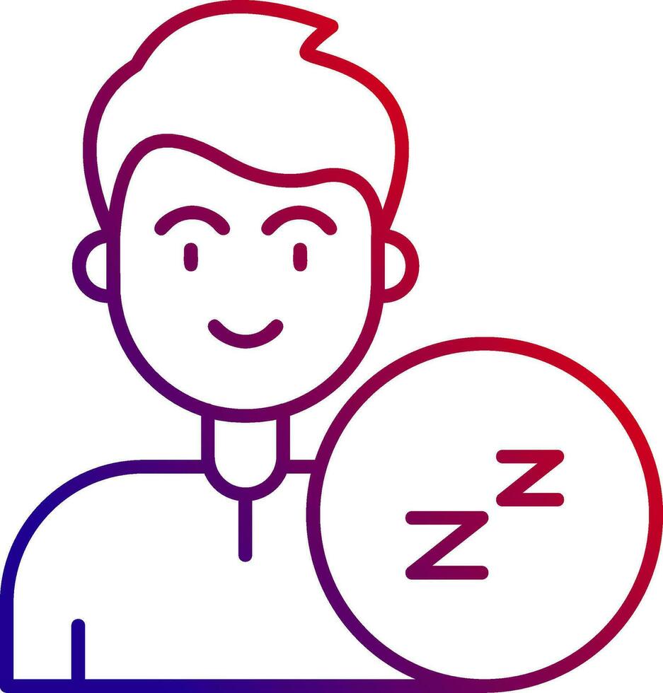 Sleep Line gradient Icon vector