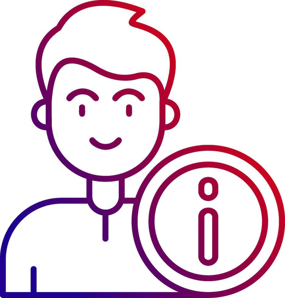 Info Line gradient Icon vector
