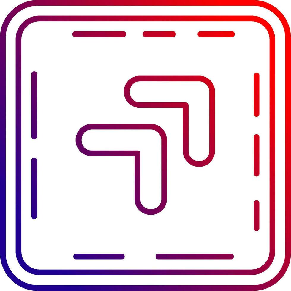Chevron Line gradient Icon vector