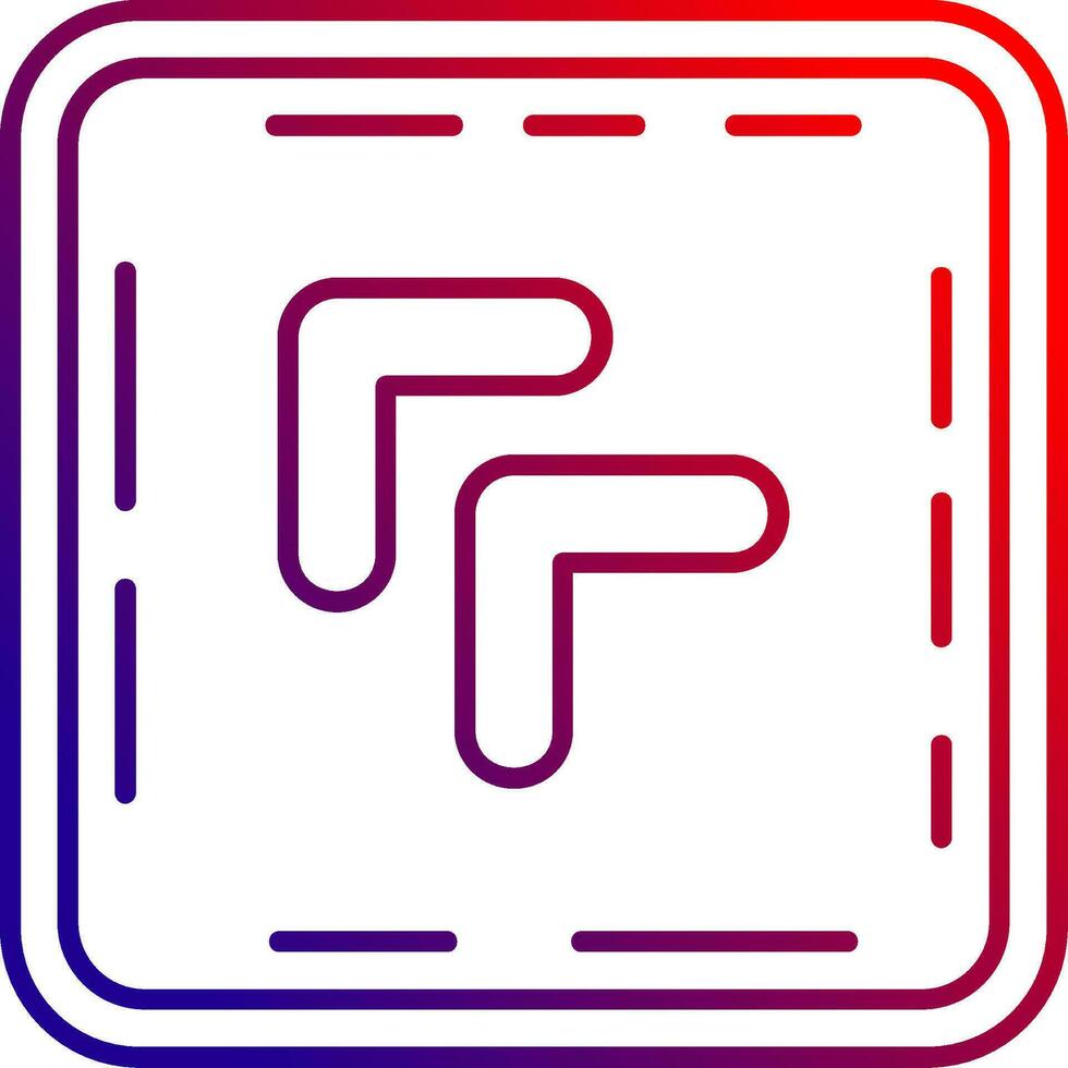Chevron Line gradient Icon vector