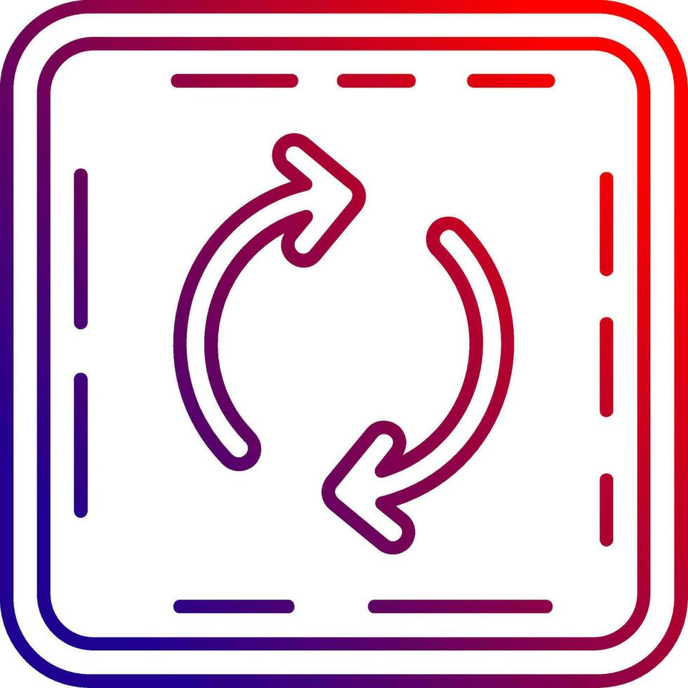 Loop Line gradient Icon vector