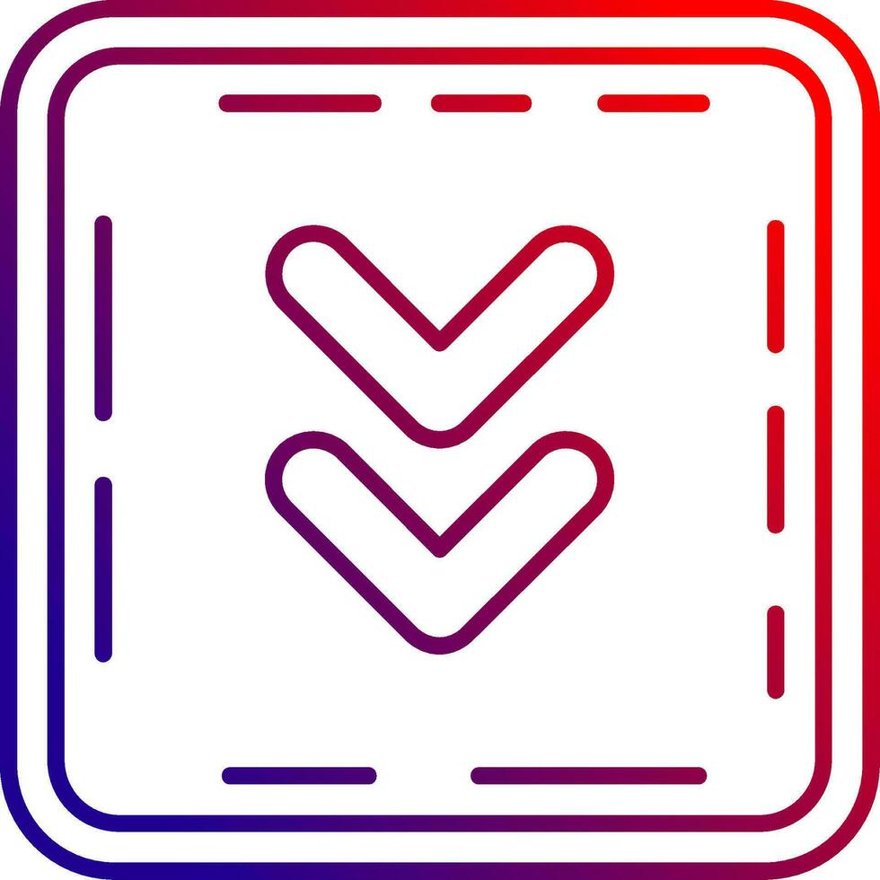 Chevron Line gradient Icon vector