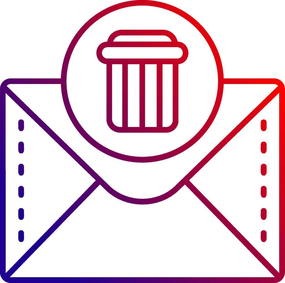 Dustbin Line gradient Icon vector
