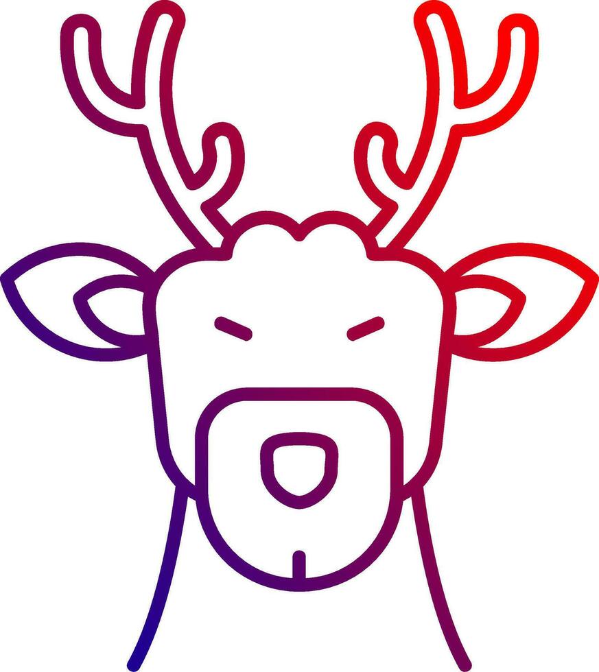 Deer Line gradient Icon vector