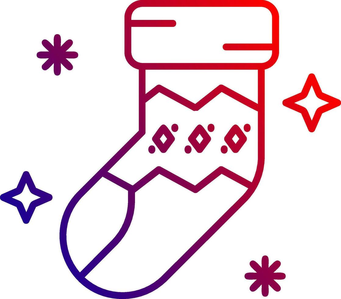 Sock Line gradient Icon vector