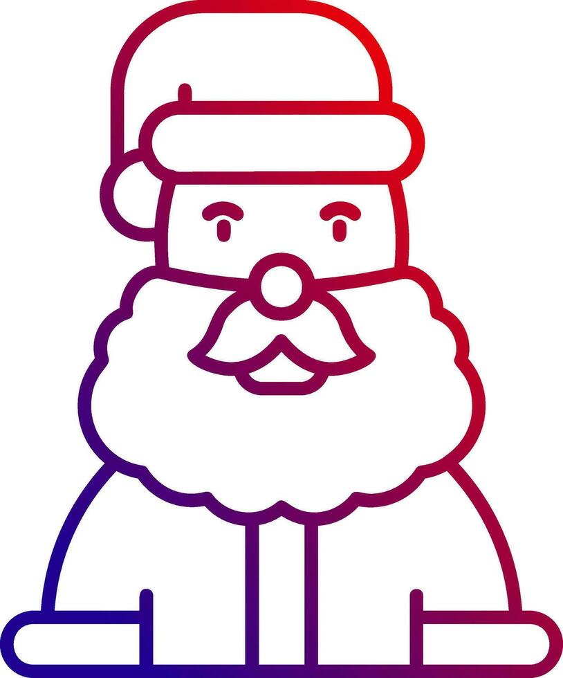 Santa claus Line gradient Icon vector