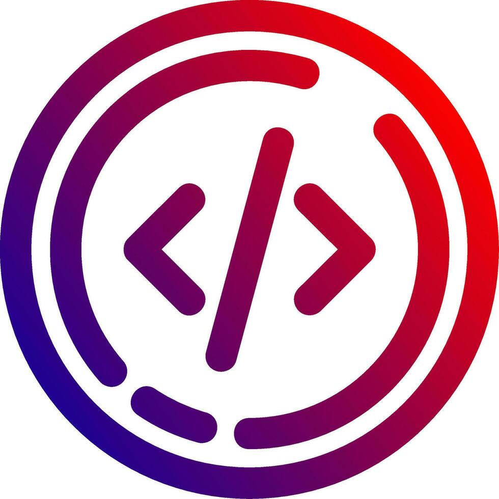 Code Line gradient Icon vector