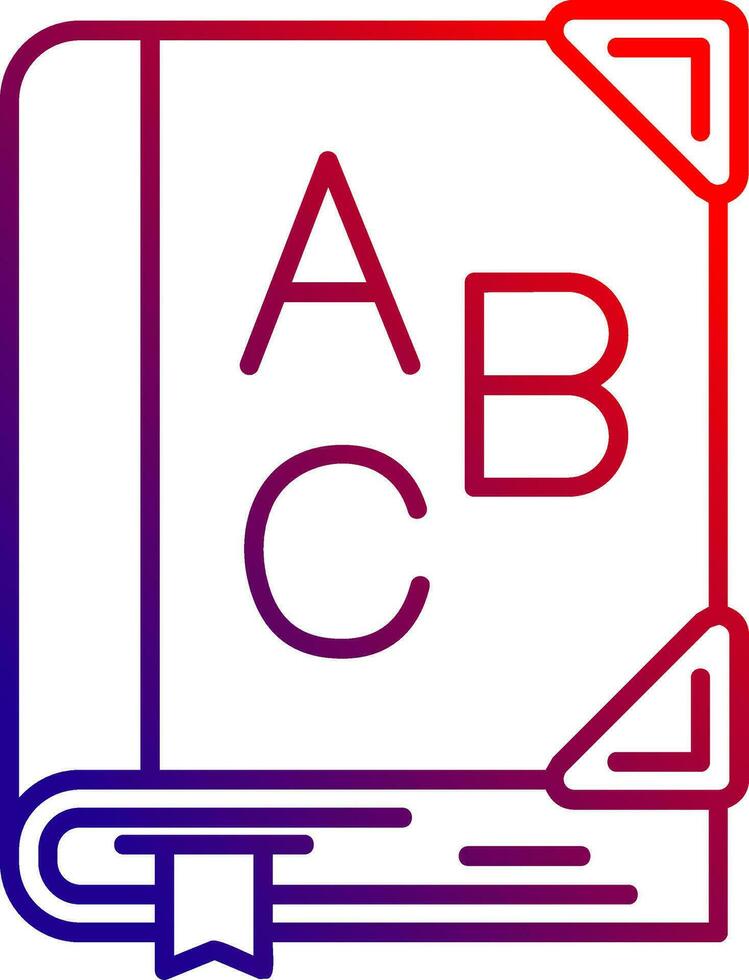 English Line gradient Icon vector