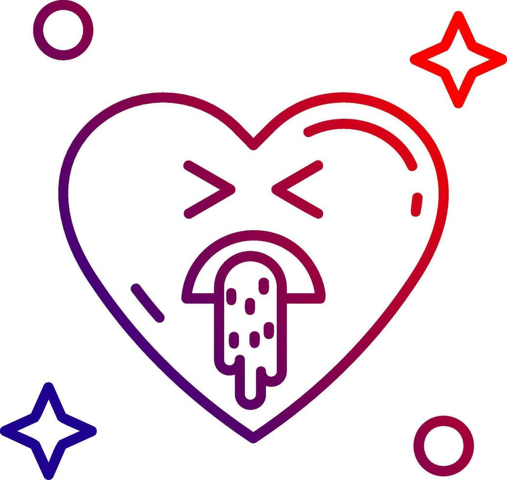 Vomit Line gradient Icon vector