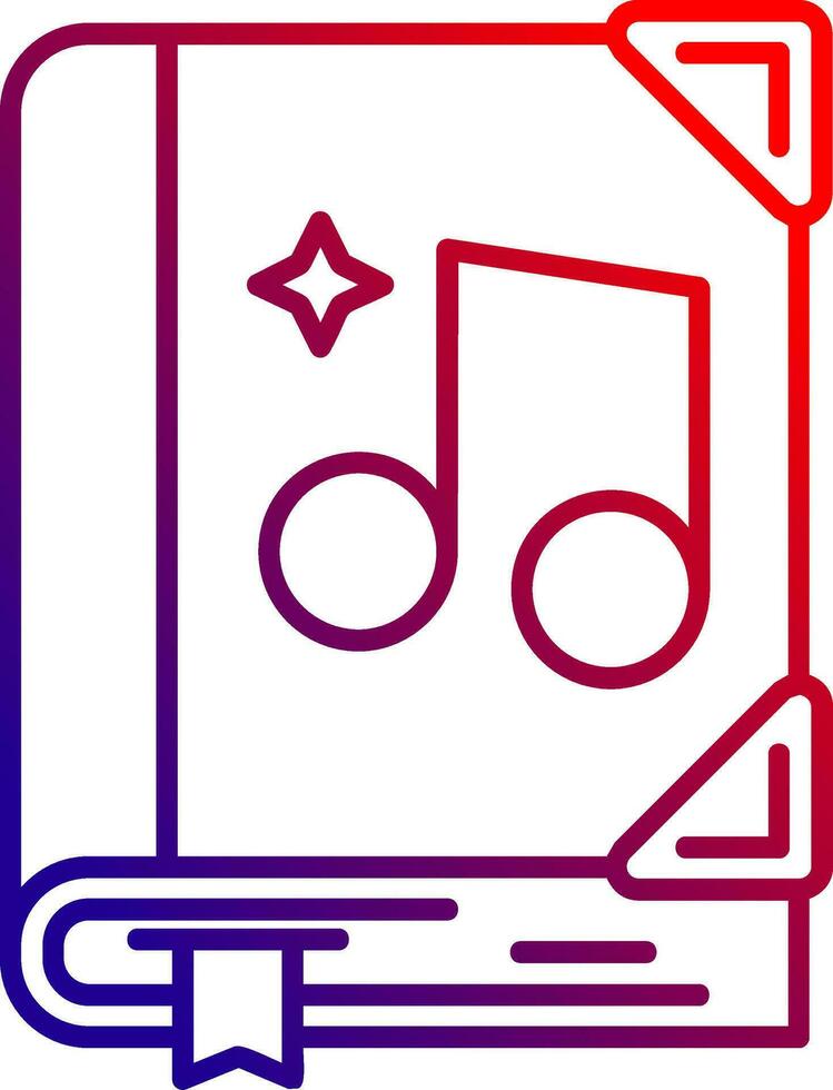 Music Line gradient Icon vector