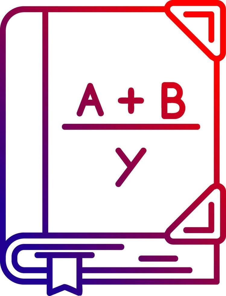 Algebra Line gradient Icon vector