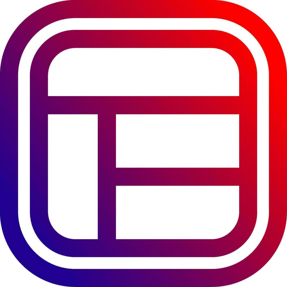 Layout Line gradient Icon vector