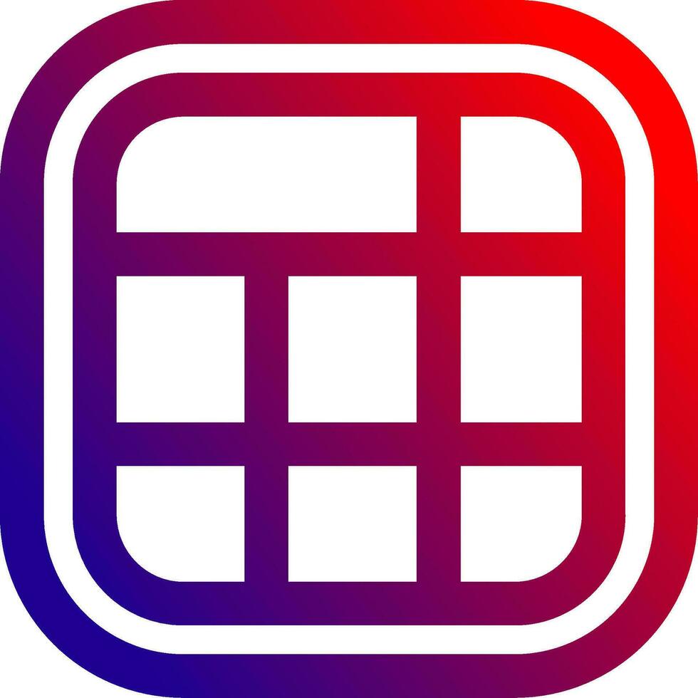 Layout Line gradient Icon vector