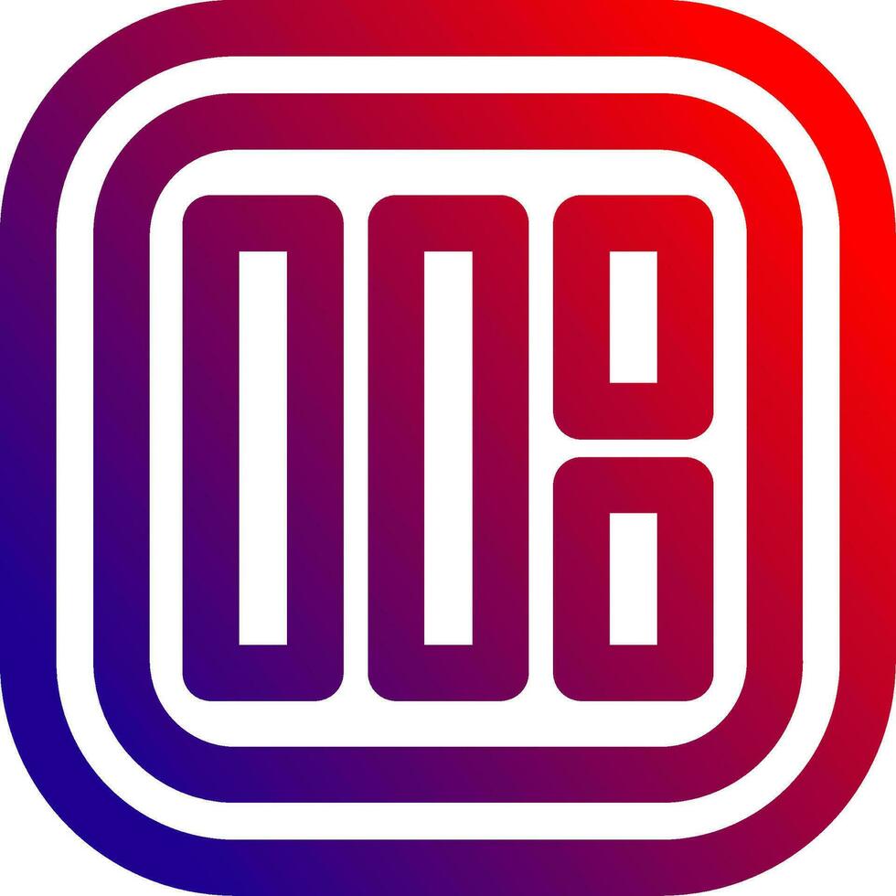 Layout Line gradient Icon vector