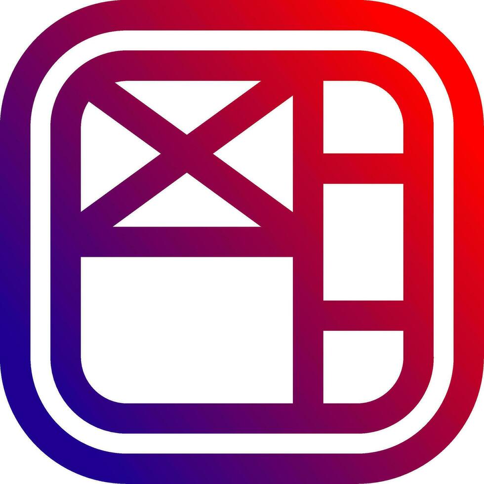 Layout Line gradient Icon vector
