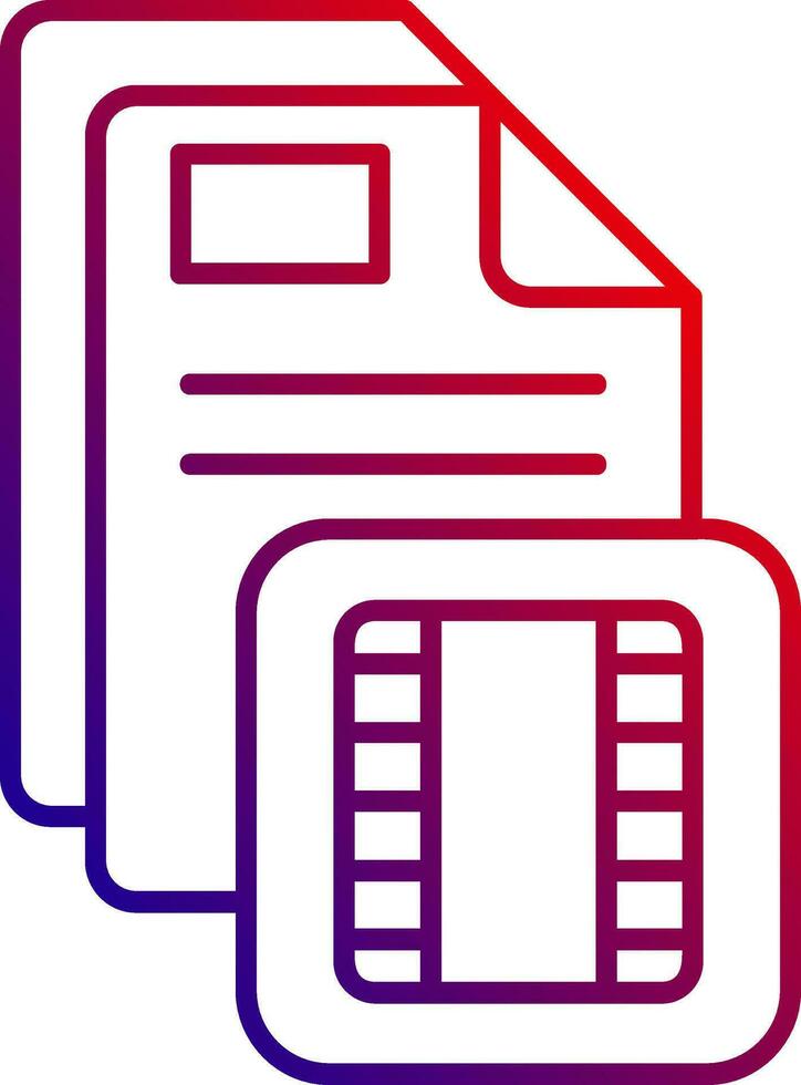 Film Line gradient Icon vector