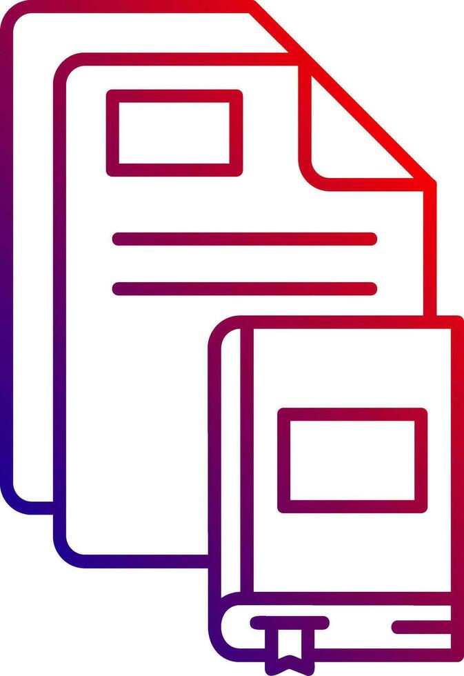Ebook Line gradient Icon vector