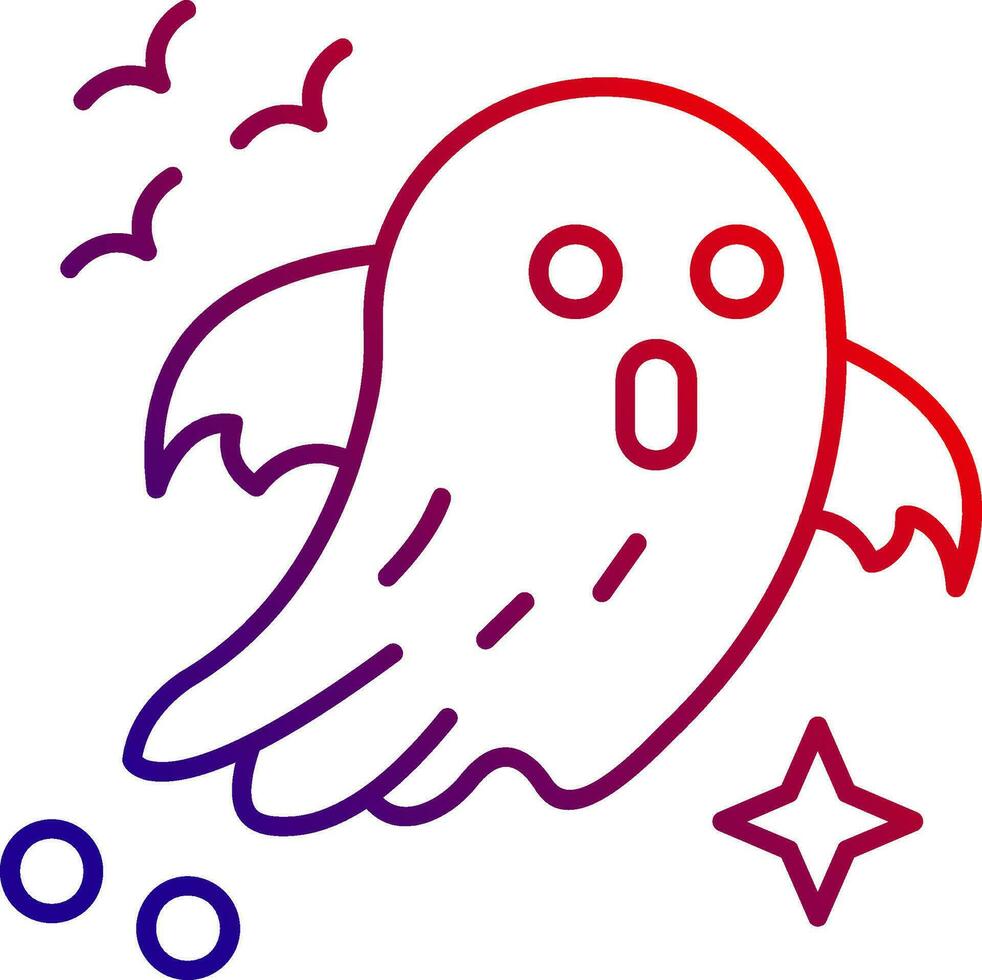 Ghost Line gradient Icon vector