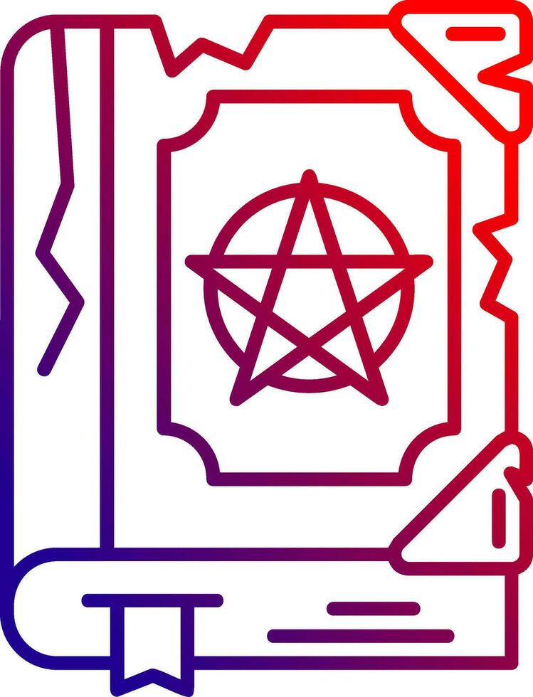Magic book Line gradient Icon vector
