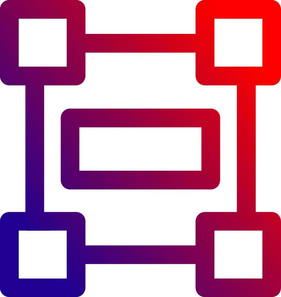 Rectangle frame Line gradient Icon vector