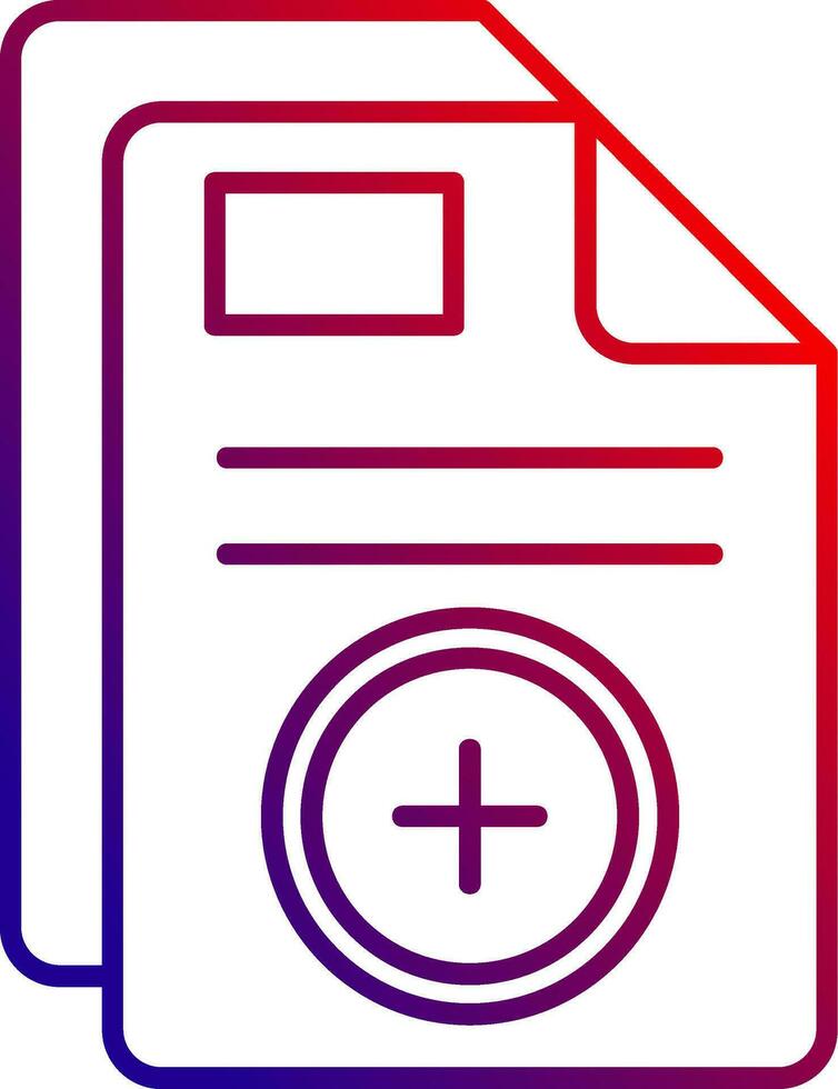 Add Line gradient Icon vector