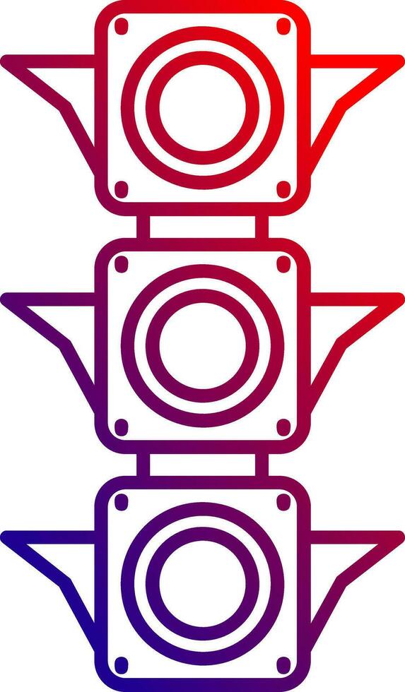Traffic light Line gradient Icon vector