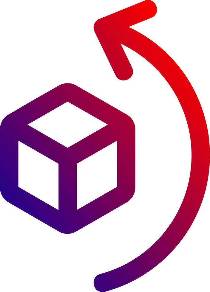 Rotate left Line gradient Icon vector