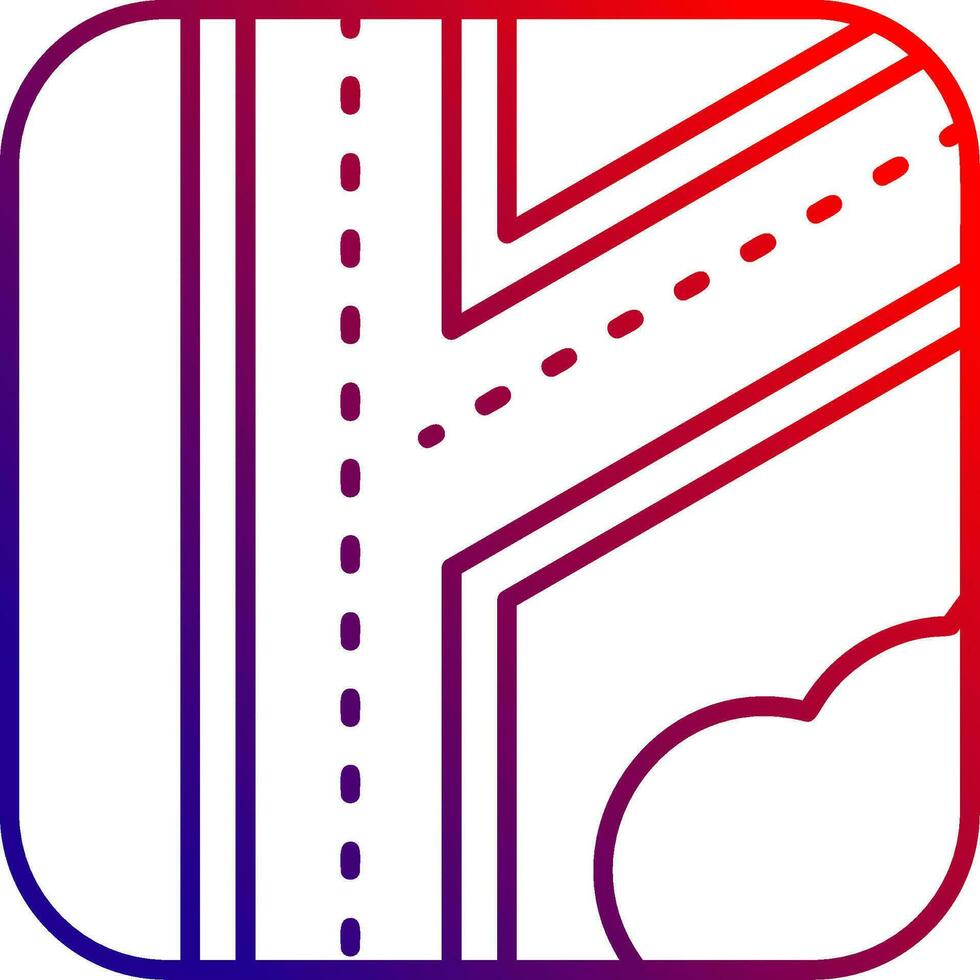 Road Line gradient Icon vector