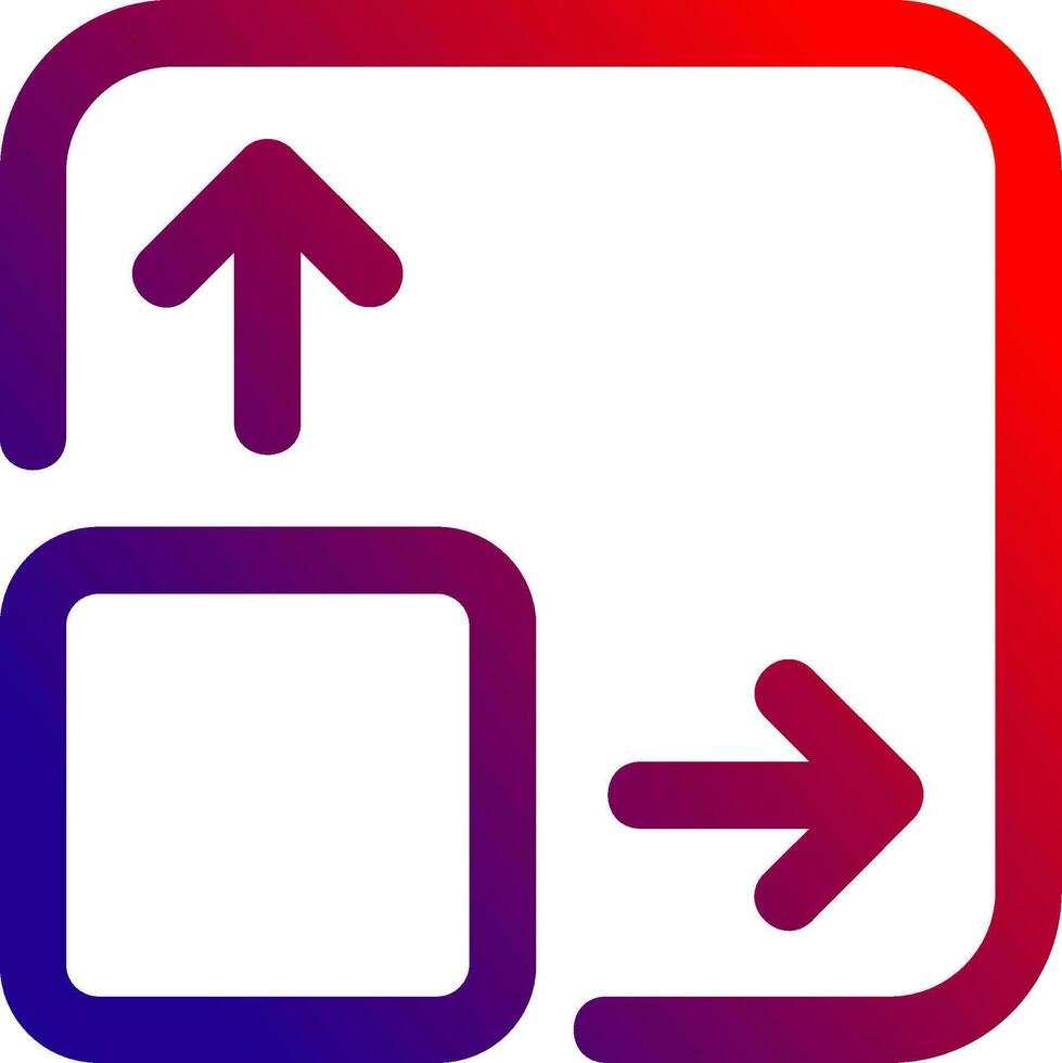 Expand Line gradient Icon vector