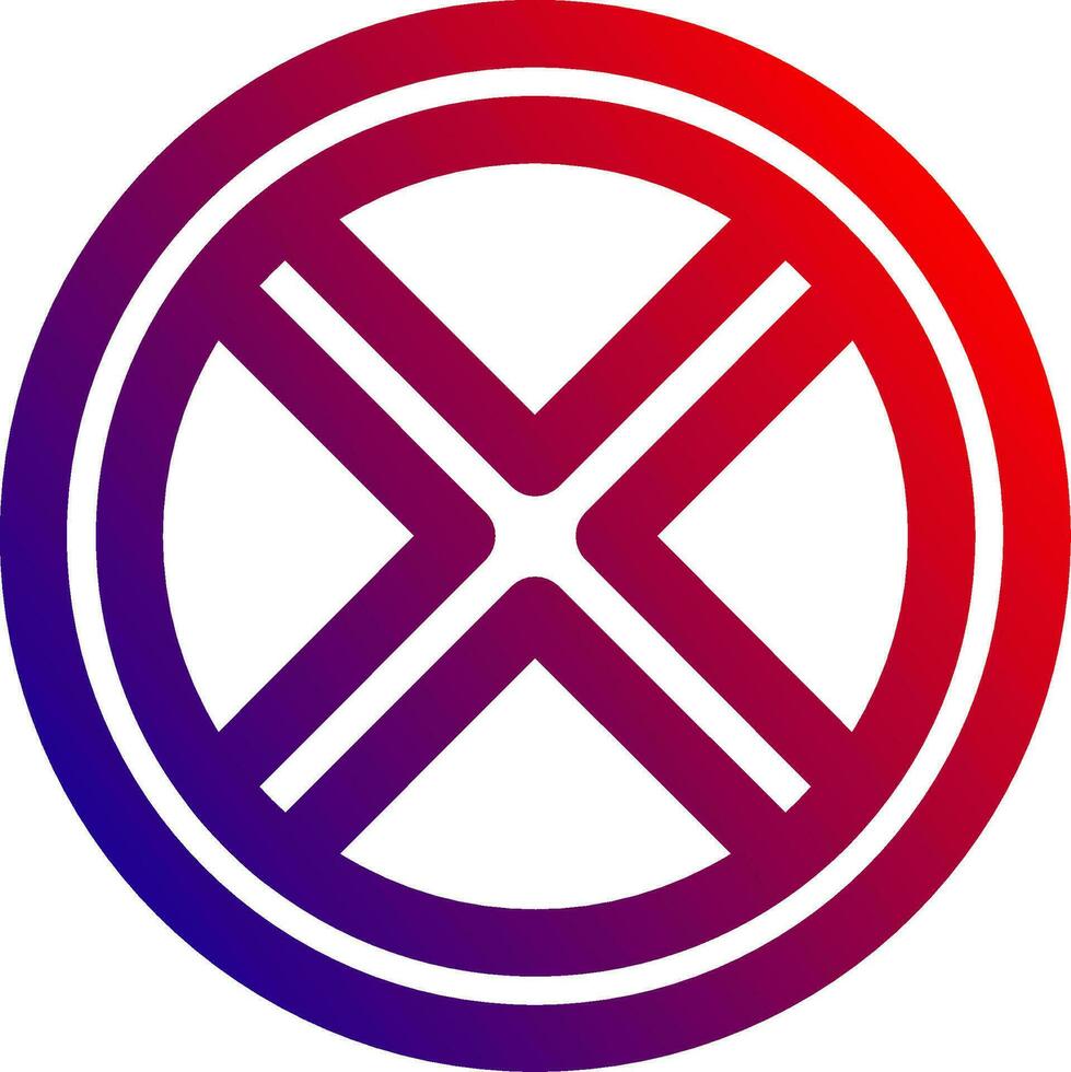Block 2 Line gradient Icon vector