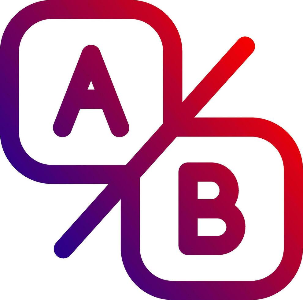 Compare ab Line gradient Icon vector