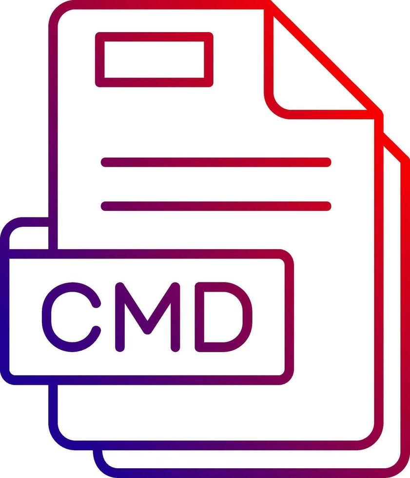 cmd línea degradado icono vector