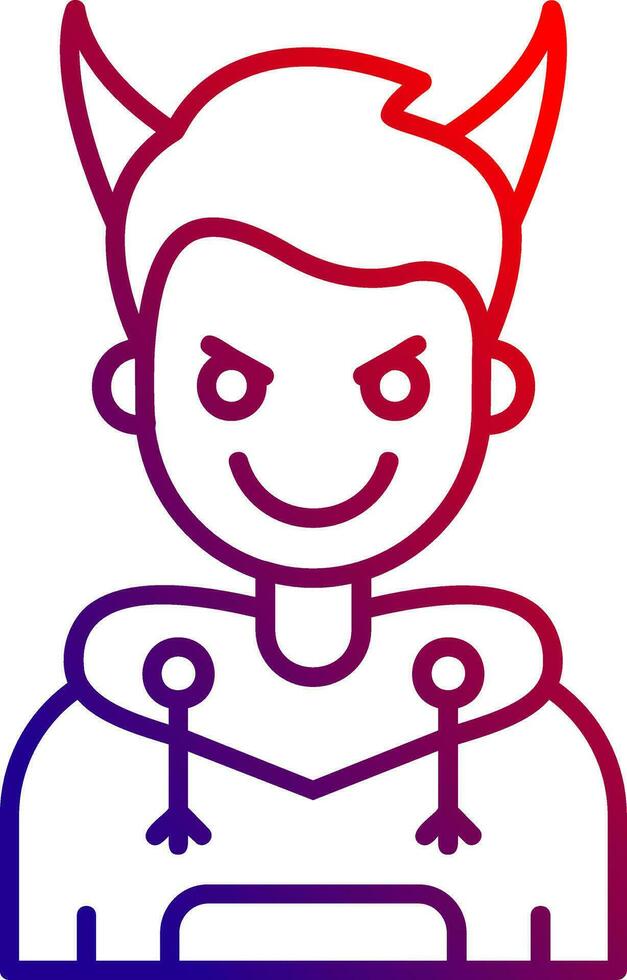 Demon Line gradient Icon vector