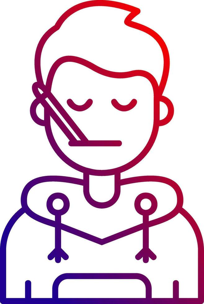Sick Line gradient Icon vector