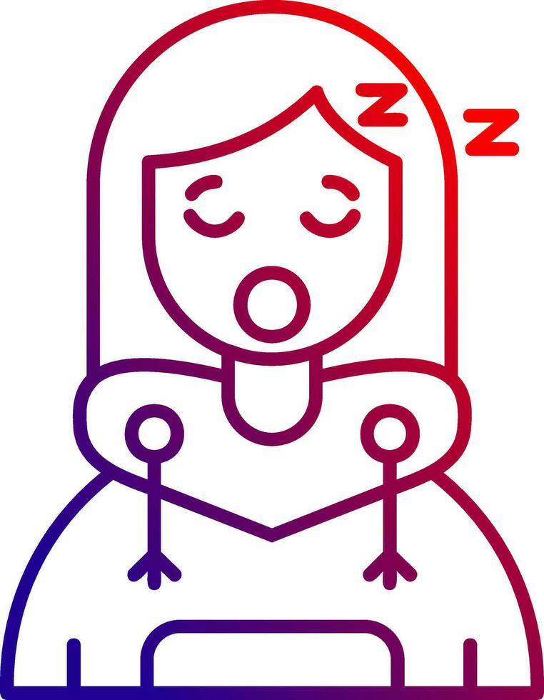 Sleep Line gradient Icon vector