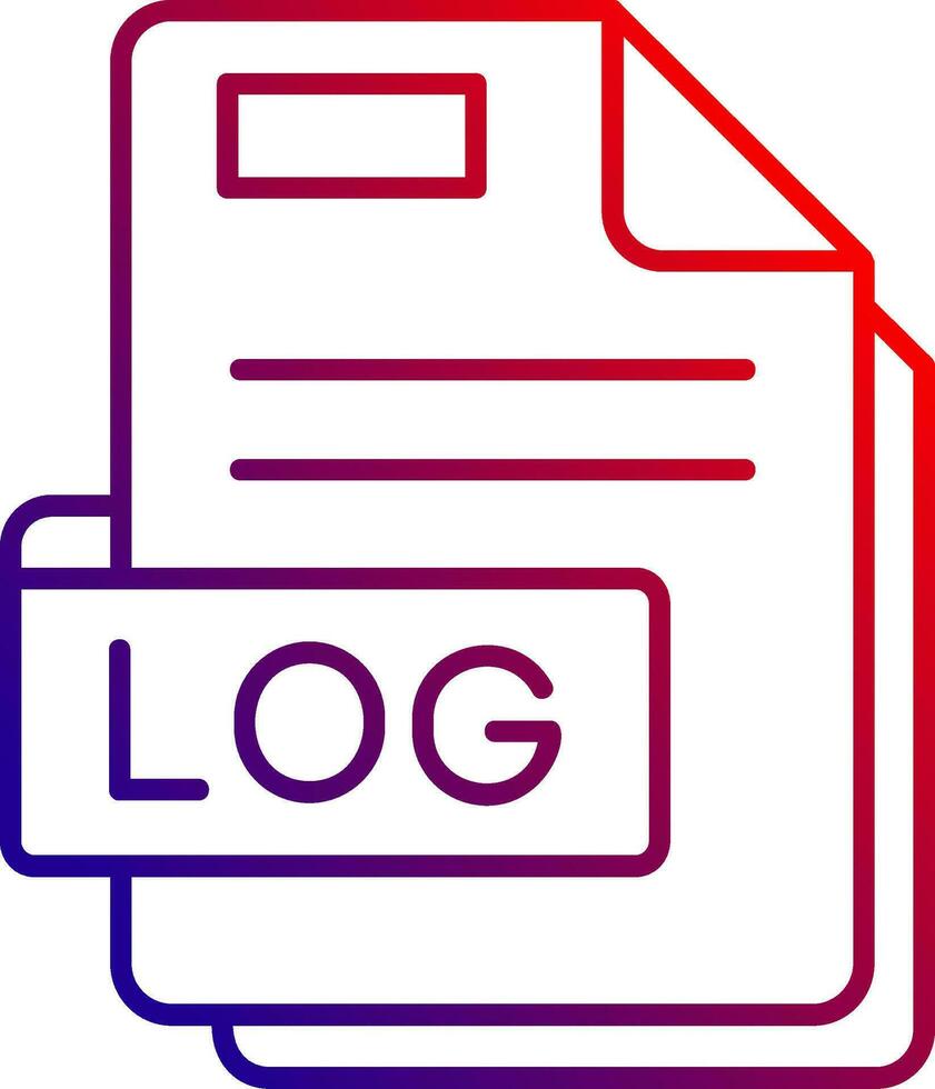 Log Line gradient Icon vector