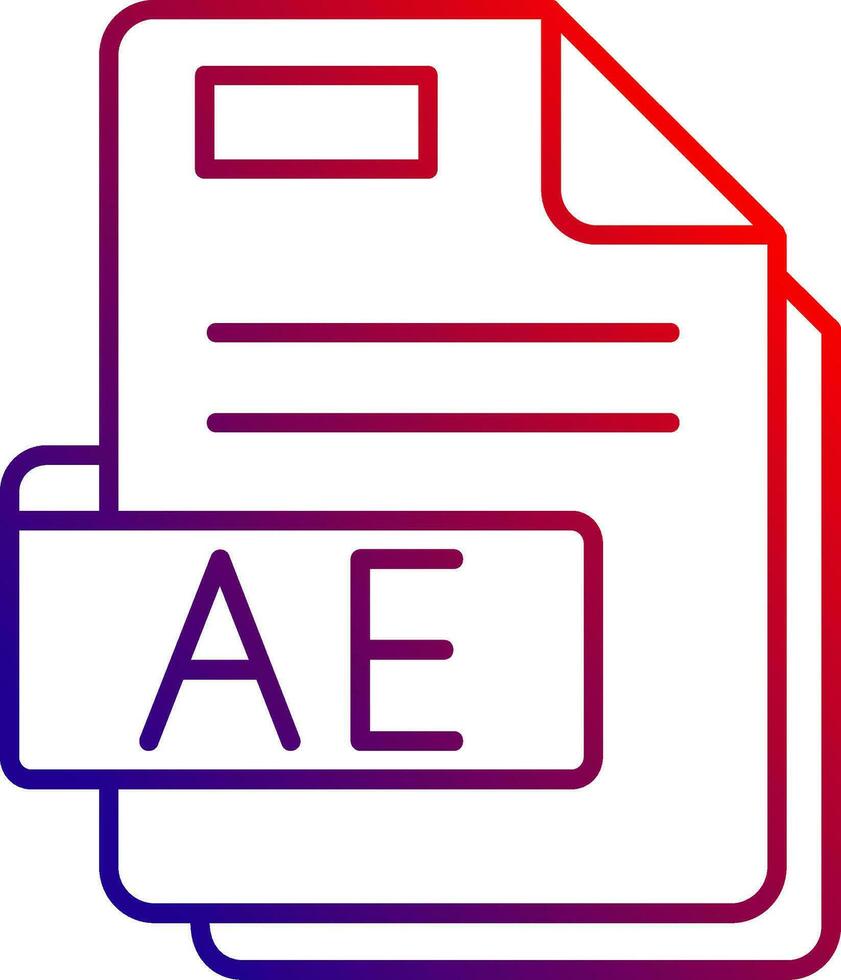 Ae Line gradient Icon vector
