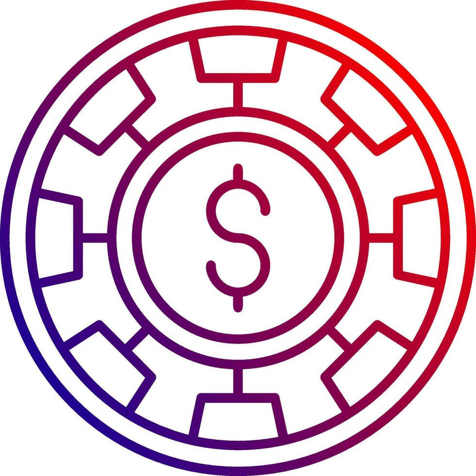 Chip Line gradient Icon vector