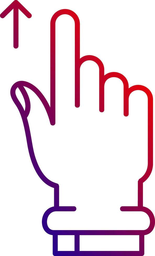 Swipe Up Line gradient Icon vector