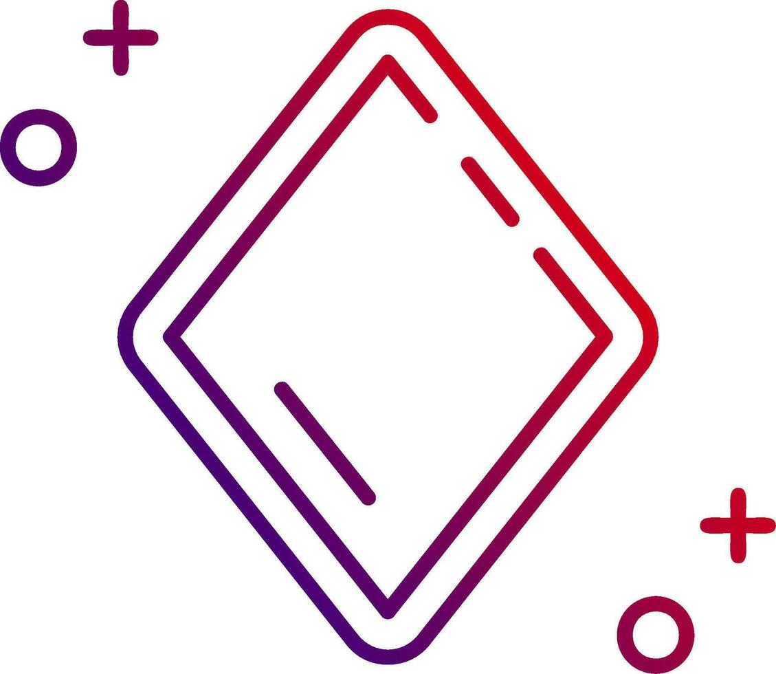 Diamonds Line gradient Icon vector