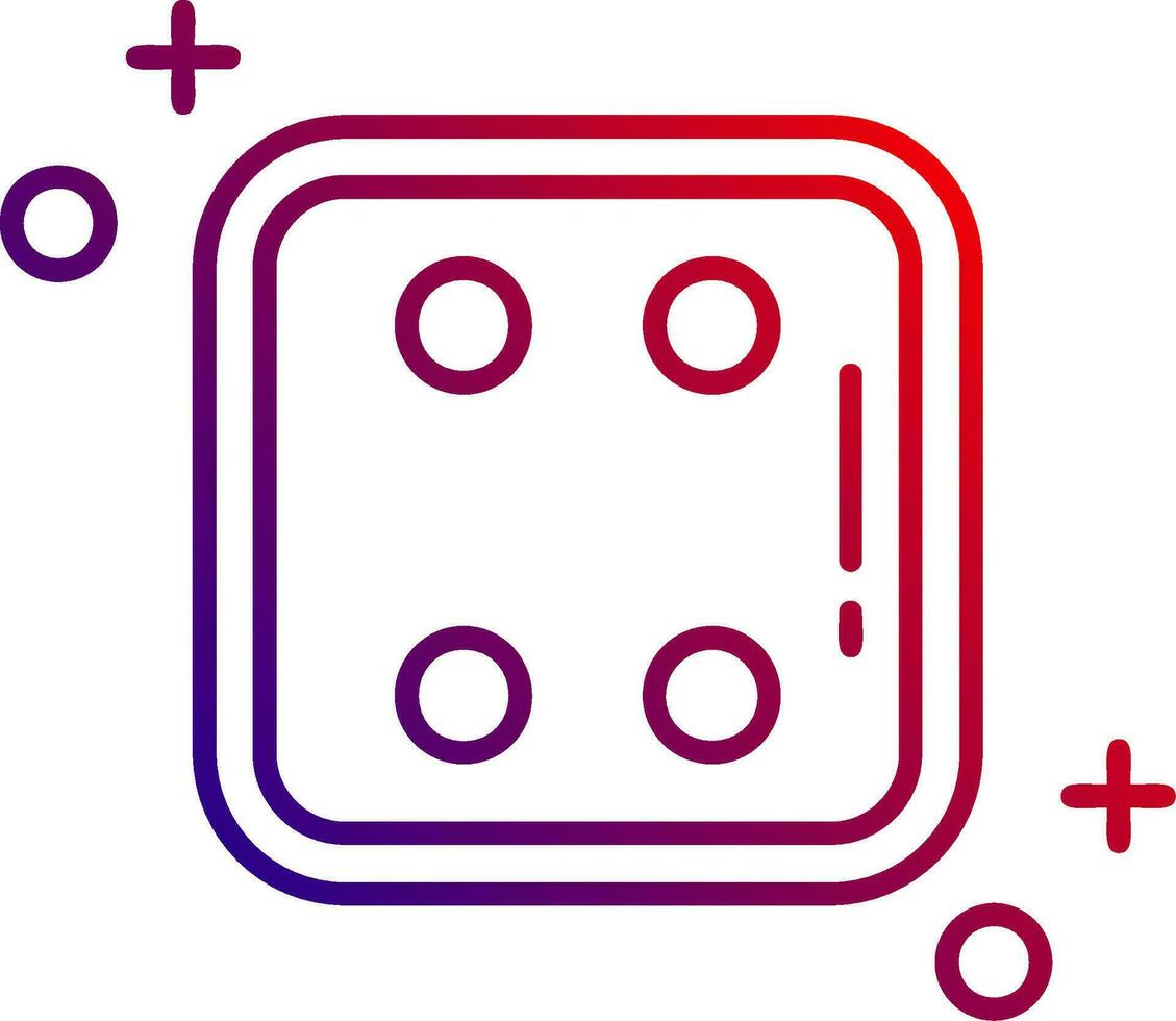 Dice four Line gradient Icon vector