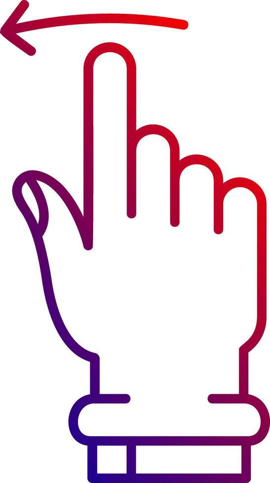 Swipe Left Line gradient Icon vector
