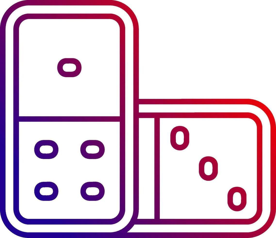 Domino Line gradient Icon vector