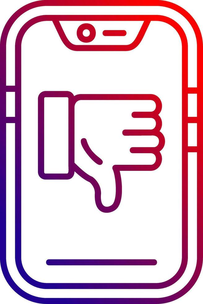 Dislike Line gradient Icon vector