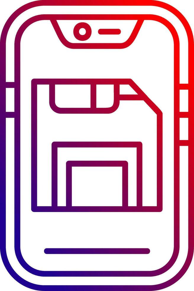 Save Line gradient Icon vector