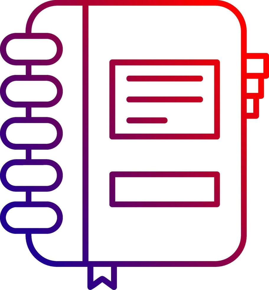 Notebook Line gradient Icon vector