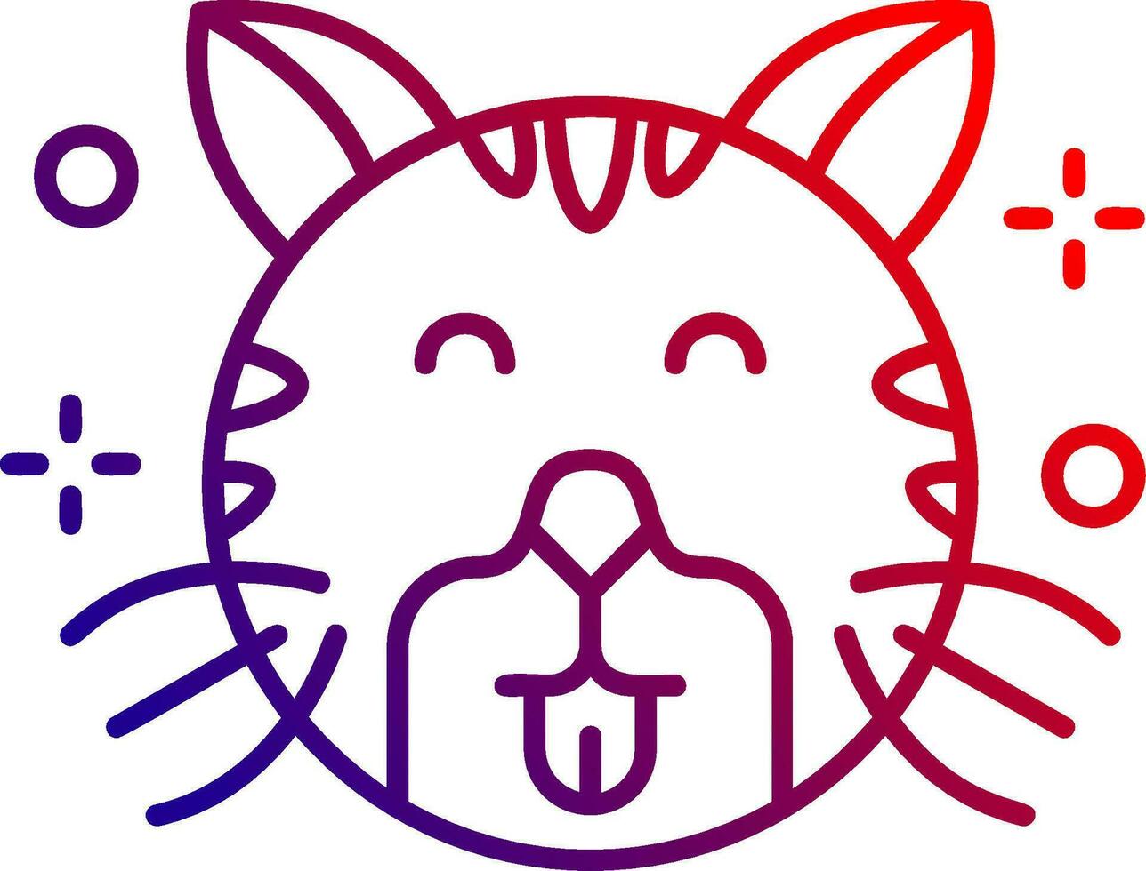 Cute Line gradient Icon vector