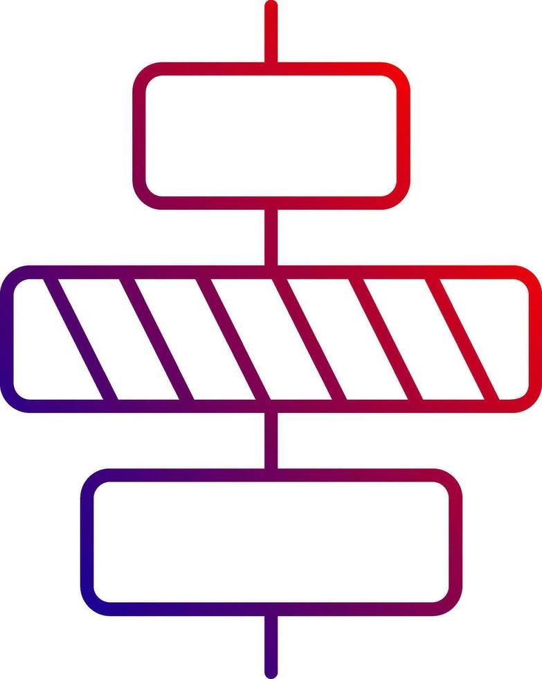 Center alignment Line gradient Icon vector