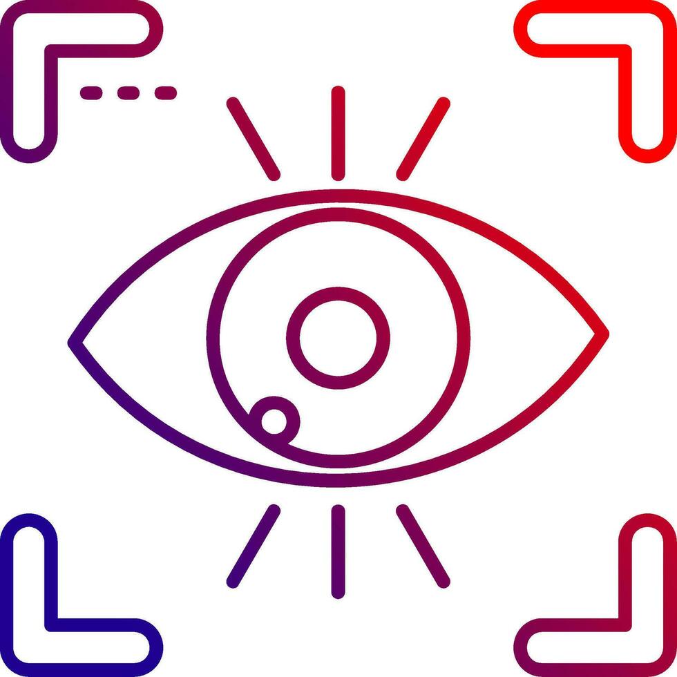 Eye Line gradient Icon vector