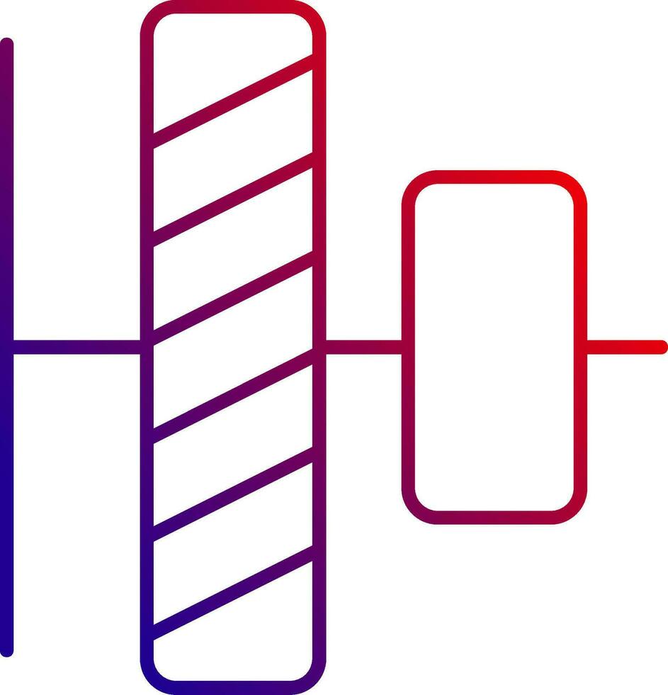 Vertical alignment Line gradient Icon vector